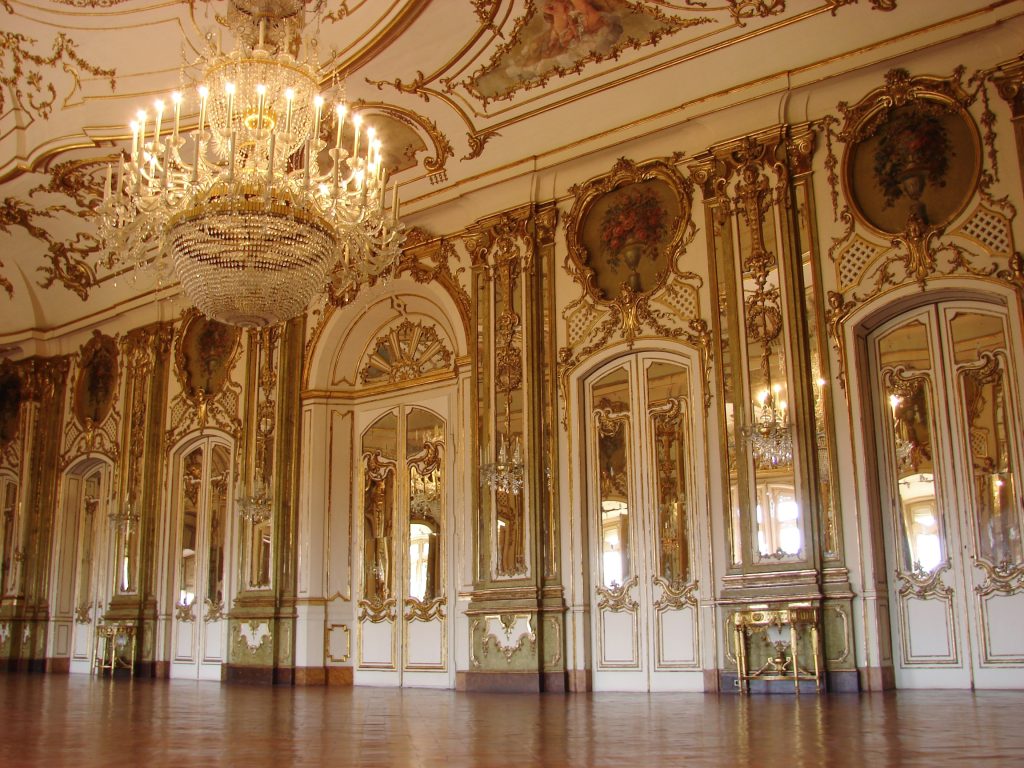 generic inside palace with chandelier